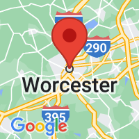 Map of Worcester, MA US